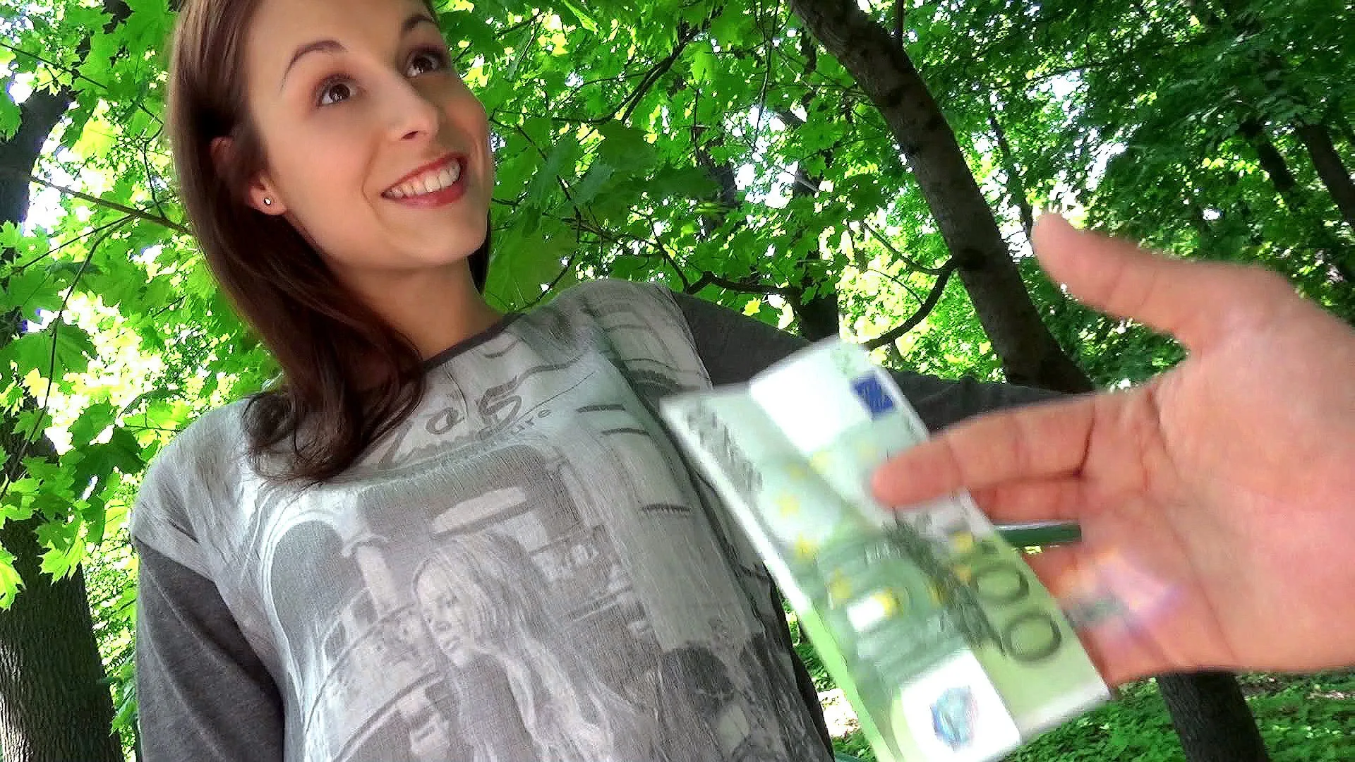 Brunette Sucks Dick For Cash - Public Pickups