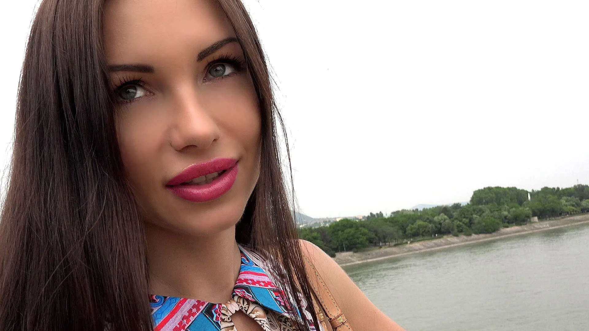 Russian Brunette Fucks Outdoors - Public Pickups