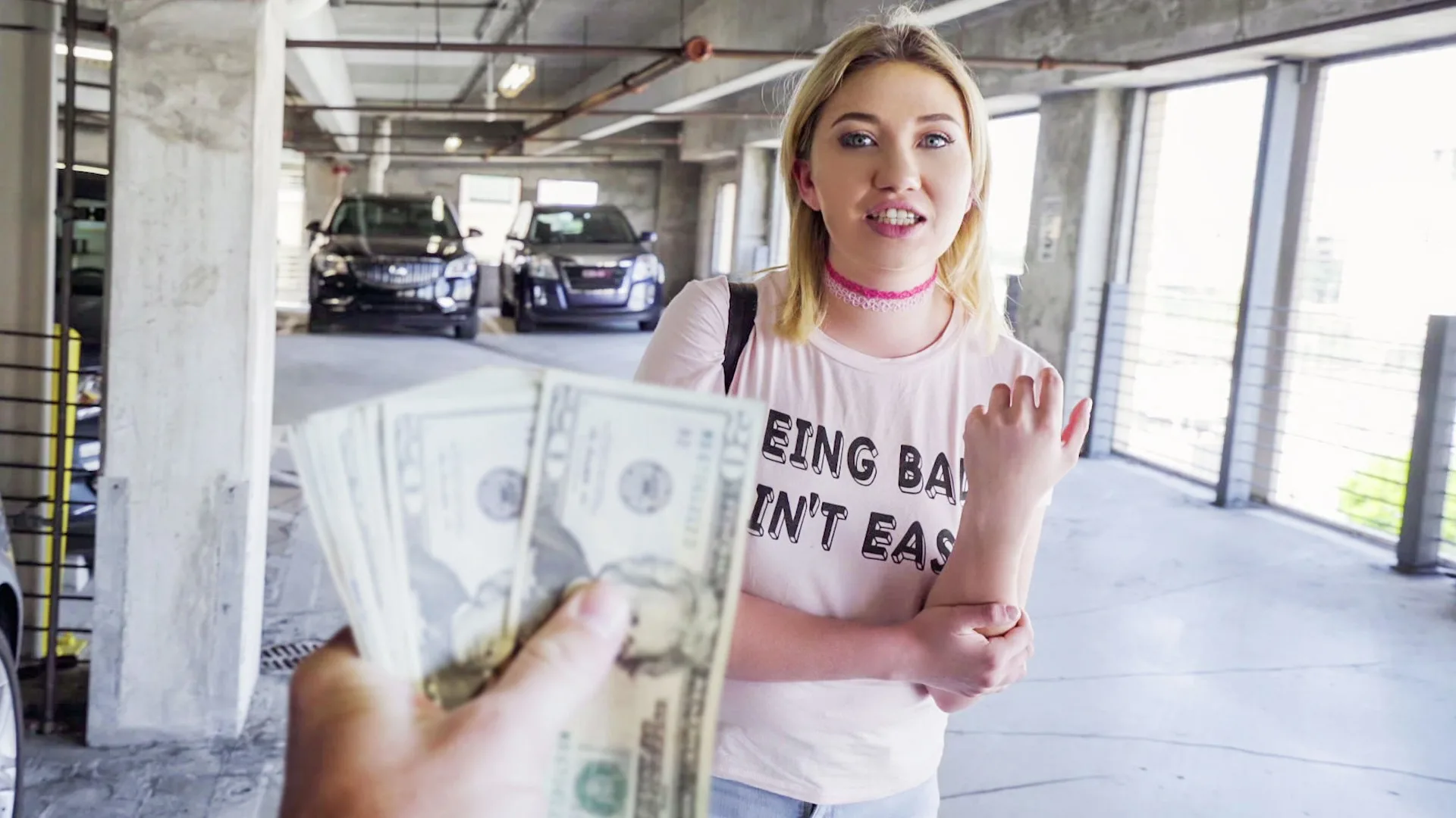 Saucy Blonde Fucks for Money - Public Pickups